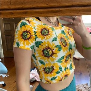 Sunflower crop top
